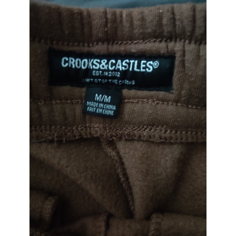 Crooks & Castles Medusa Joggers Brown Graphic Sweatpants Medium - Picture 4 of 8